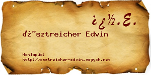 Ösztreicher Edvin névjegykártya